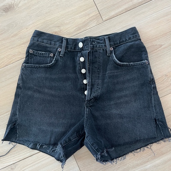 Agolde Black Jean Shorts - Picture 1 of 3
